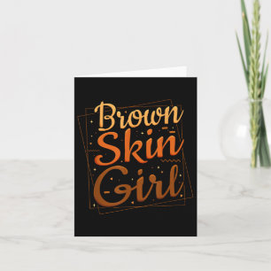 Tarjeta Cute Brown Skin Chica Black History Mono Melanin B