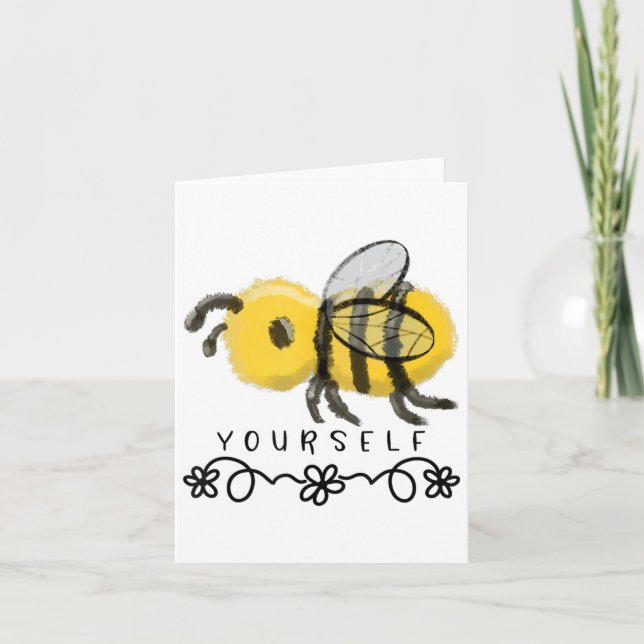 Tarjeta Cute Bumblebee Bee Yourself  (Anverso)