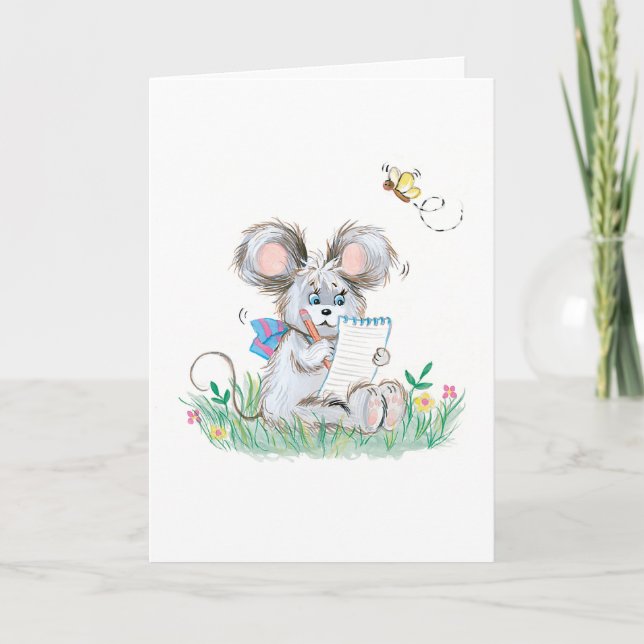 Tarjeta Cute Bunny Kids Birday Card (Anverso)
