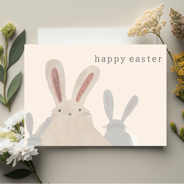 Tarjeta Cute Bunny Watercolor Easter (Subido por el creador)