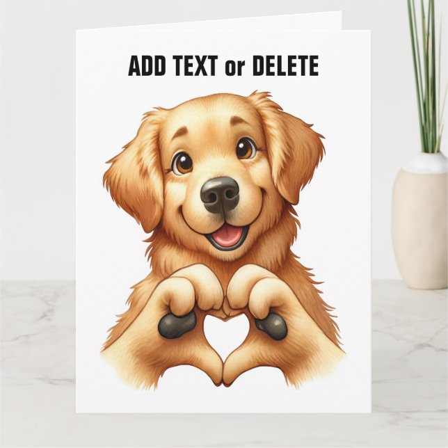 Tarjeta Cute Canine Love Card (Anverso)