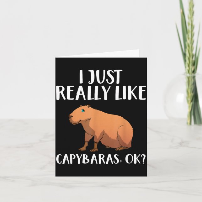 Tarjeta Cute Capybara Art For Men Women Kids Animal Rodent (Anverso)
