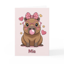 Cute Capybara con Gafas y Chicle