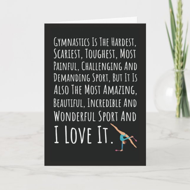 Tarjeta Cute Cards For Gymnastics Lover Acrobatics Gymnast (Anverso)