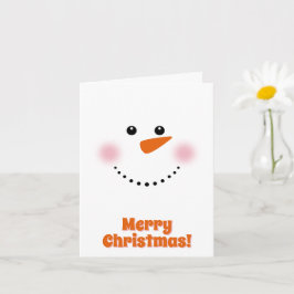 Tarjeta Cute Carrot Nose Snowman