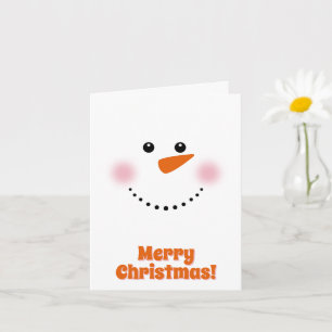 Tarjeta Cute Carrot Nose Snowman