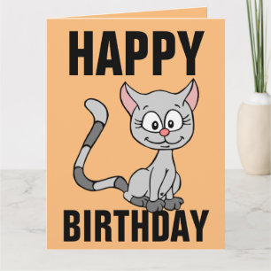 TARJETA CUTE CAT DE CUMPLEAÑOS