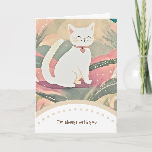 Tarjeta cute cat happy birthday (Anverso)