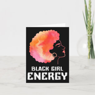 Tarjeta Cute Chica negro energía Mes negro de historia afr