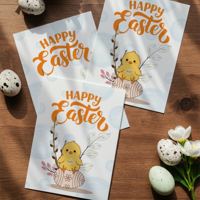 Tarjeta Cute Chick Easter - Feliz Saludo de Pascua (Subido por el creador)