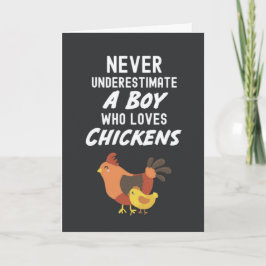 Tarjeta Cute Chicken Cards For Baby Boys Kids Animal Lover
