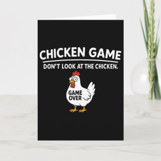 Tarjeta Cute Chicken Game Don't Look At The Chicken Funny 