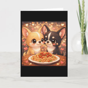 Tarjeta Cute Chihuahua Día de San Valentín Perros Comparti