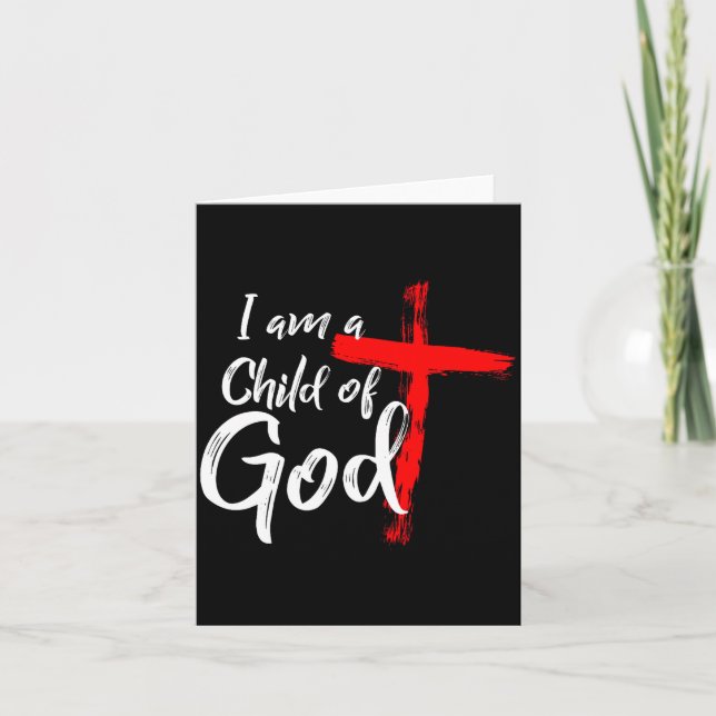 Tarjeta Cute Christian Salvation Quote Gift I Am A Child O (Anverso)