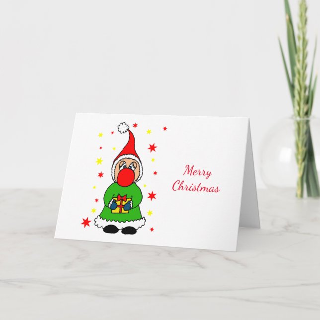 Tarjeta Cute Christmas elf (Anverso)