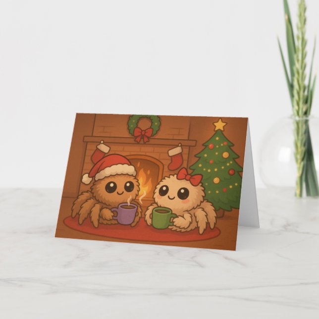 Tarjeta Cute Christmas Spider (Anverso)