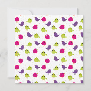 Tarjeta Cute colorful birds 