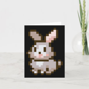 Tarjeta Cute Conejo de Pascua de videojuego de Pascua pixe