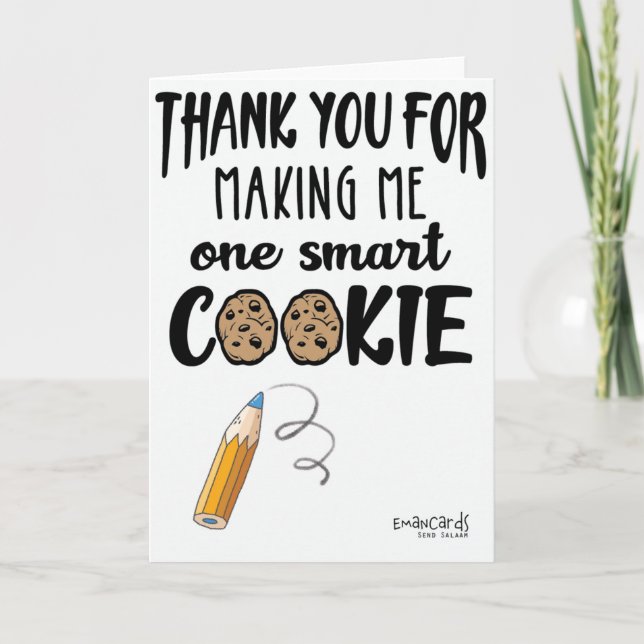 Tarjeta Cute Cookie for Teacher's Day Card (Anverso)