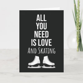 Tarjeta Cute Cool Ice Skating Cards Girl Ornaments 