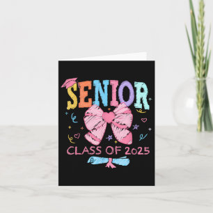 Tarjeta Cute Coquette Bow Senior 2025 Cl De Graduación 202