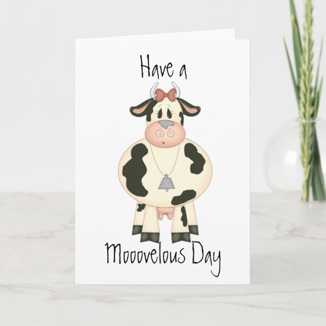 Tarjeta Cute Cow (Anverso)