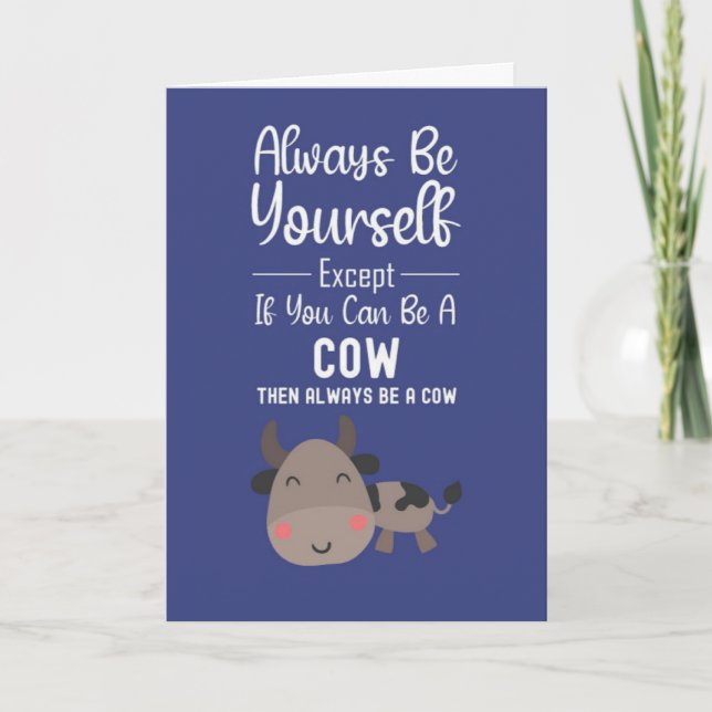 Tarjeta Cute Cow Lover Cards Funny Farm Animals Humor (Anverso)