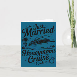 Tarjeta Cute crucero de luna de miel casados 2026 recién c