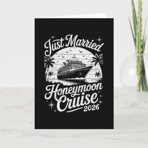 Tarjeta Cute Crucero de Luna de Miel Recién Casados 2026