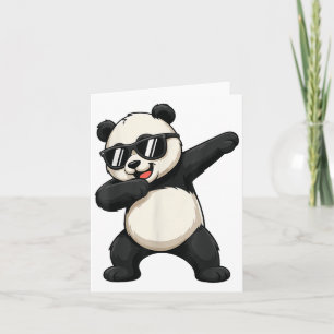 Tarjeta Cute Dabbing Panda Traje De Oso Niño Adolescente H