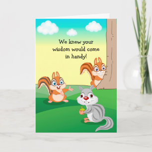 Tarjeta Cute Dad Birday Card: ardilla inteligente