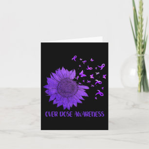 Tarjeta Cute Daisy Mariposas Listón Morado Sobredosis Conc