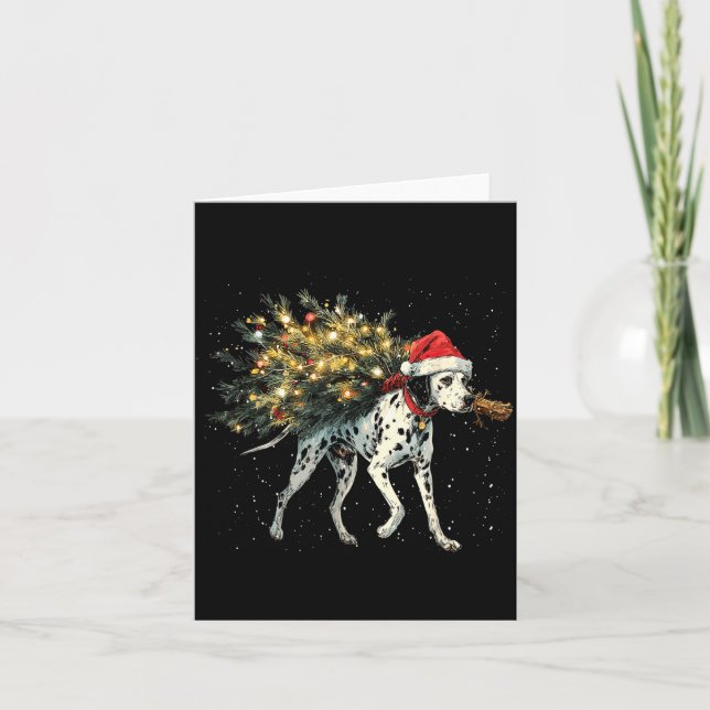Tarjeta Cute Dalmatian Dog In A Christmas Tree For Men Wom (Anverso)