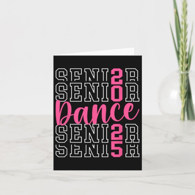 Tarjeta Cute Dance Senior 2025 Cl De 2025 Senior Dancer (Anverso)