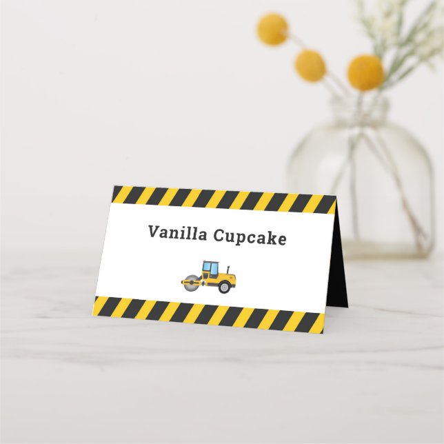 Tarjeta Cute de Construcción de Ambos Lados (Anverso)