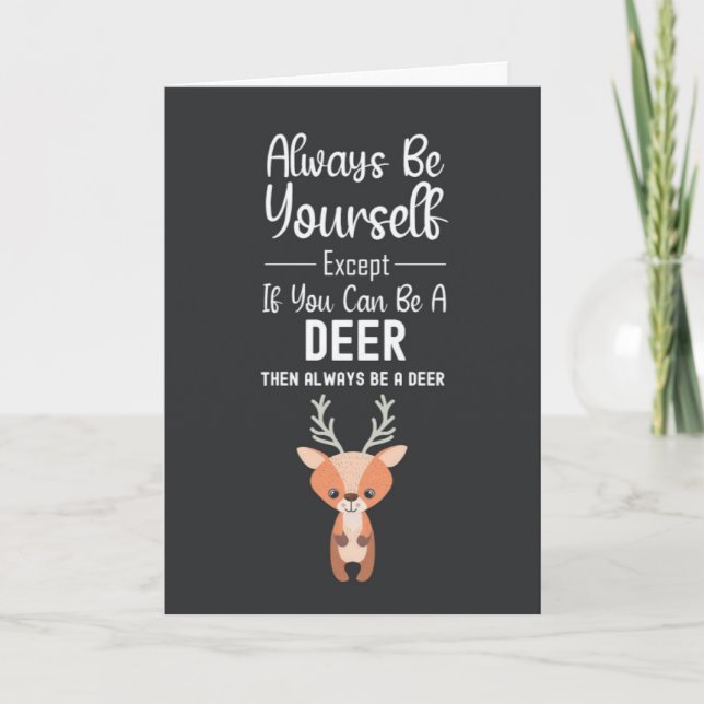 Tarjeta Cute Deer Lover Cards Wildlife Animal Forest Funny (Anverso)