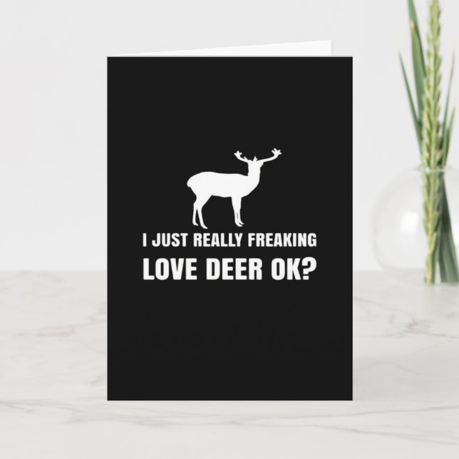 Tarjeta Cute Deer Lover Trendy Modern Aesthetic (Anverso)