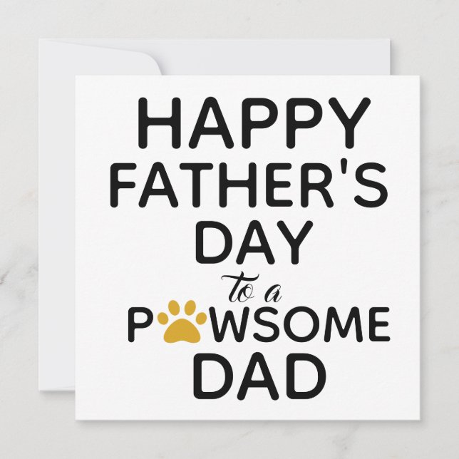 Tarjeta Cute del perro al día del padre (Anverso)