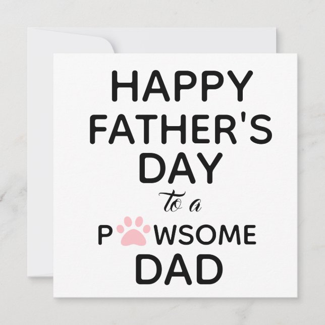 Tarjeta Cute del perro al día del padre (Anverso)