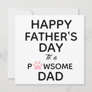 Tarjeta Cute del perro al día del padre