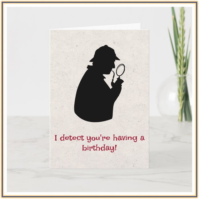 Tarjeta Cute Detective Tema Cumpleaños (Subido por el creador)
