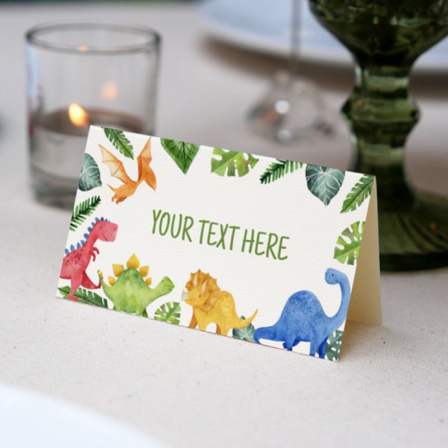 Tarjeta Cute Dinosaurs Birthday Place (Subido por el creador)