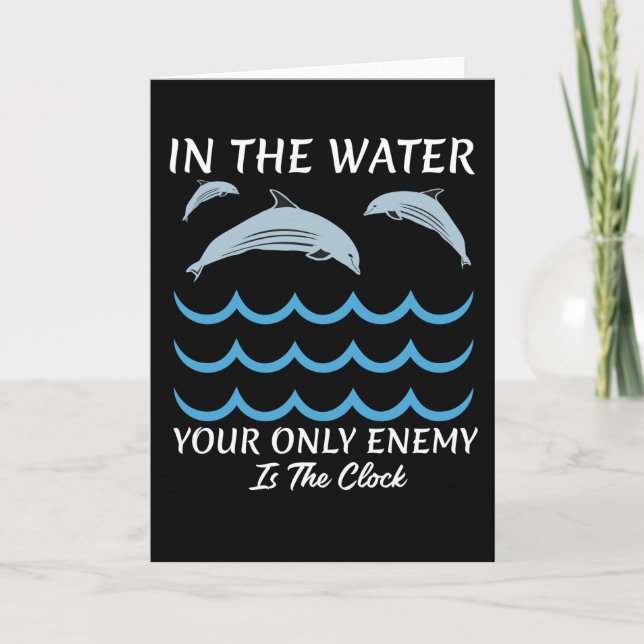 Tarjeta Cute Dolphins In The Water (Anverso)