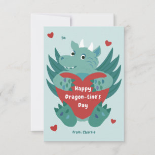 Tarjeta Cute Dragon Valentine