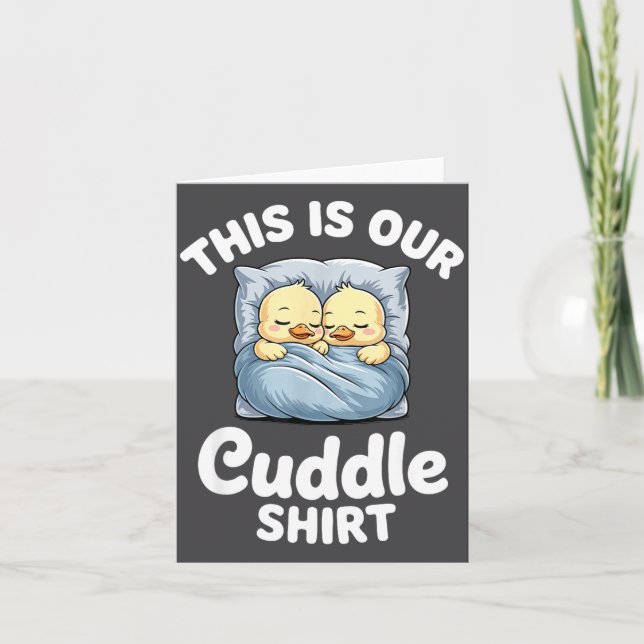Tarjeta Cute Duck Couple Cozy This Is Our Cuddle  (Anverso)