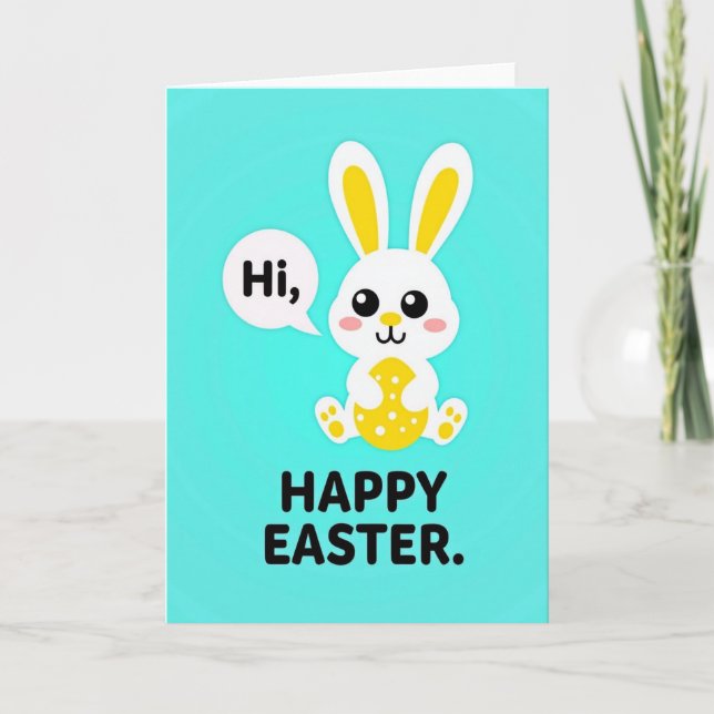 Tarjeta Cute Easter Creature Art Card (Anverso)