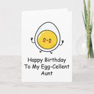 Tarjeta Cute egg puns graciosas tías cumpleaños
