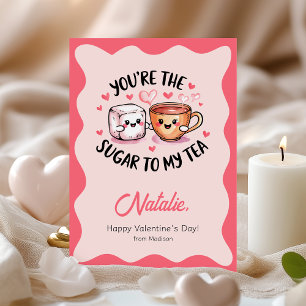 Tarjeta Cute, eres el azúcar para mi El día de San Valentí