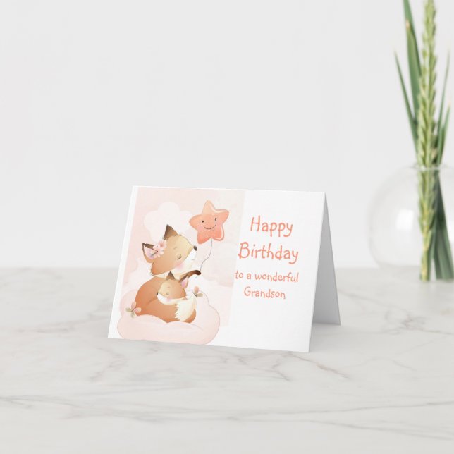 Tarjeta Cute eres un nieto de cumpleaños de Star Fox Fun (Anverso)
