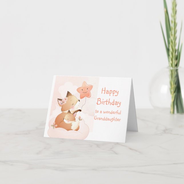 Tarjeta Cute eres una nieta de cumpleaños de Star Fox Fun (Anverso)